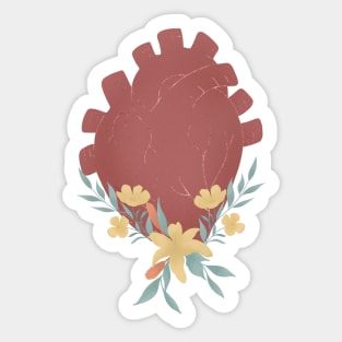 The heart of flowers Sticker